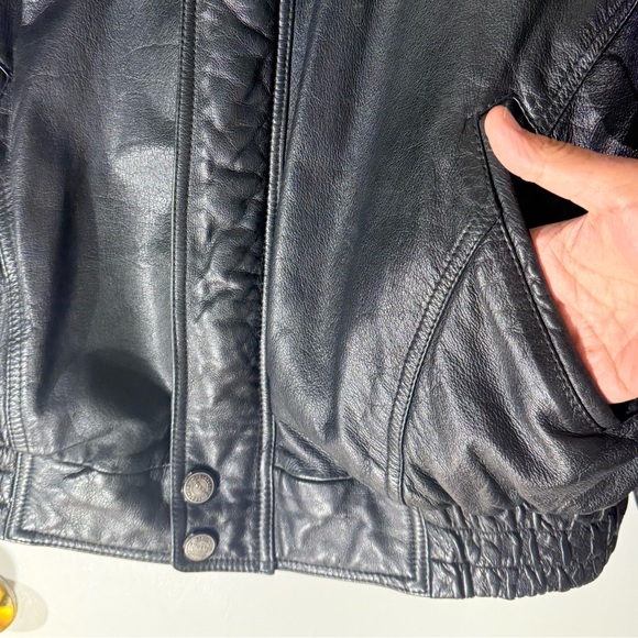 Wilsons Thinsulate Detachable Lined 100% Leather Mens Size XL Heavy Black Jacket - Picture 3 of 14